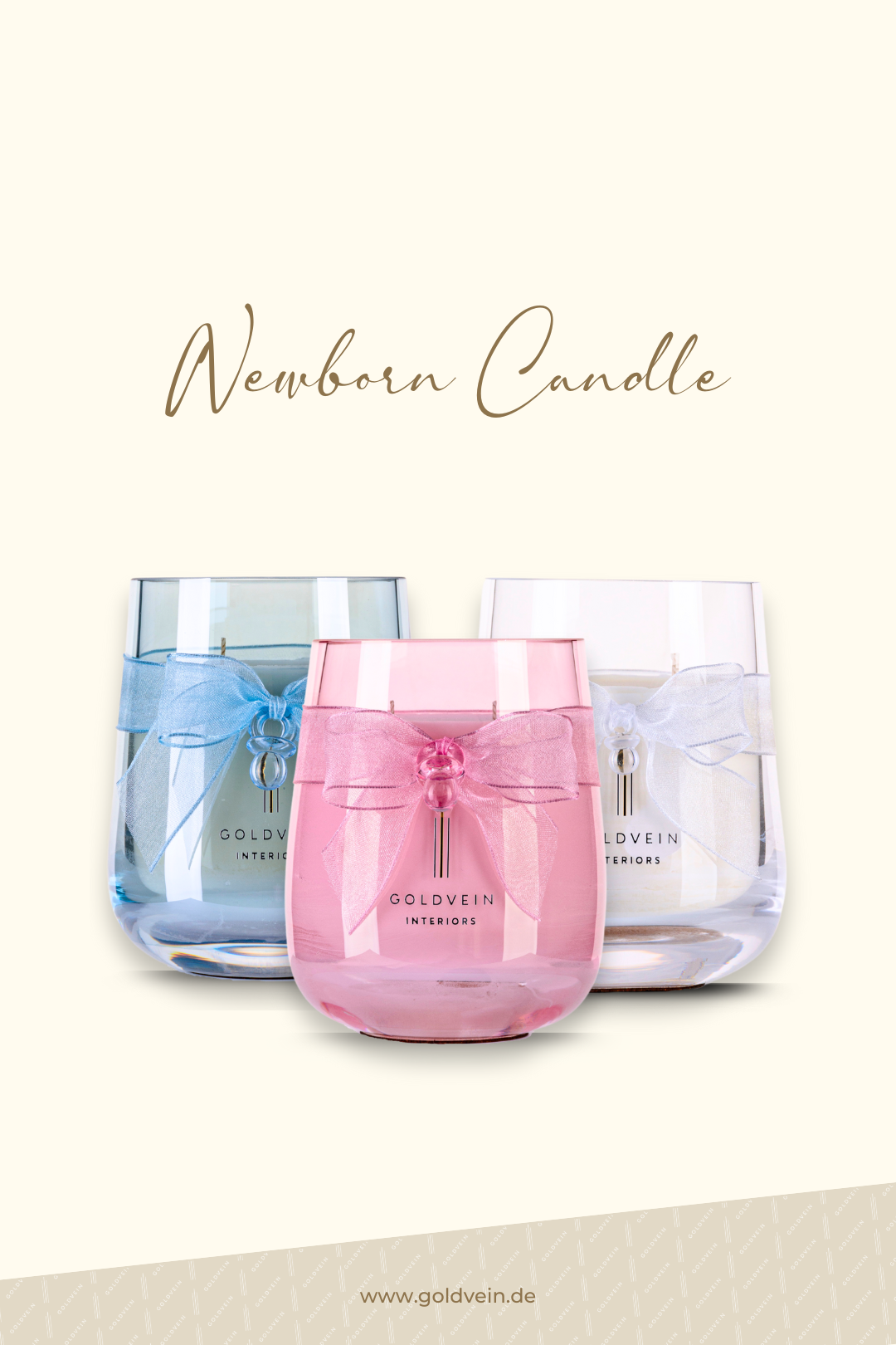 Newborn Candle · Pink · Size Grand No.1