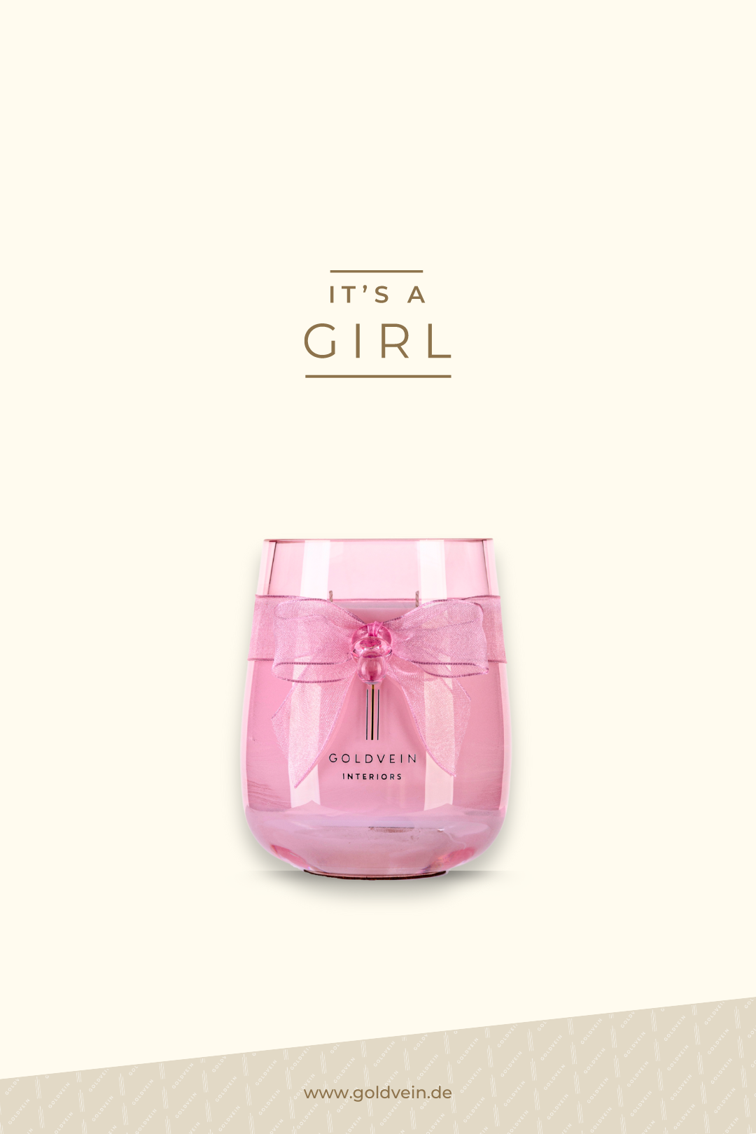 Newborn Candle · Pink · Size Grand No.1