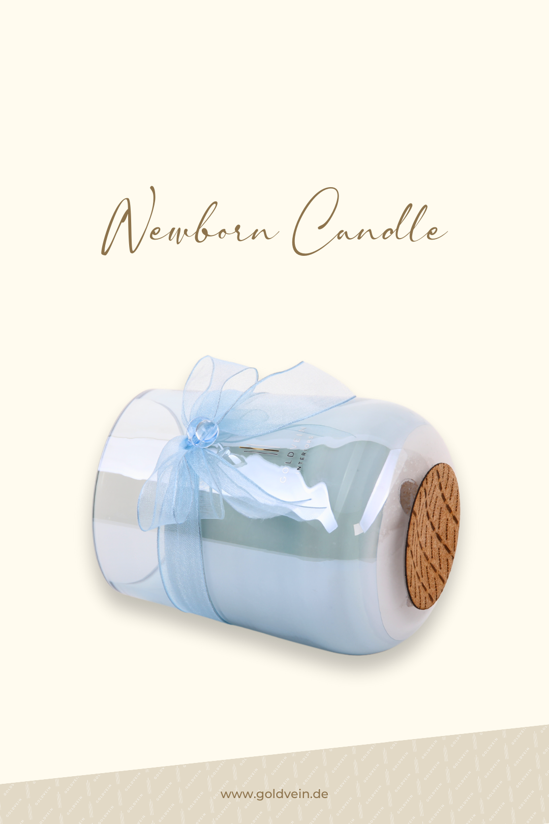 Newborn Candle · Blue · Size Grand No.2