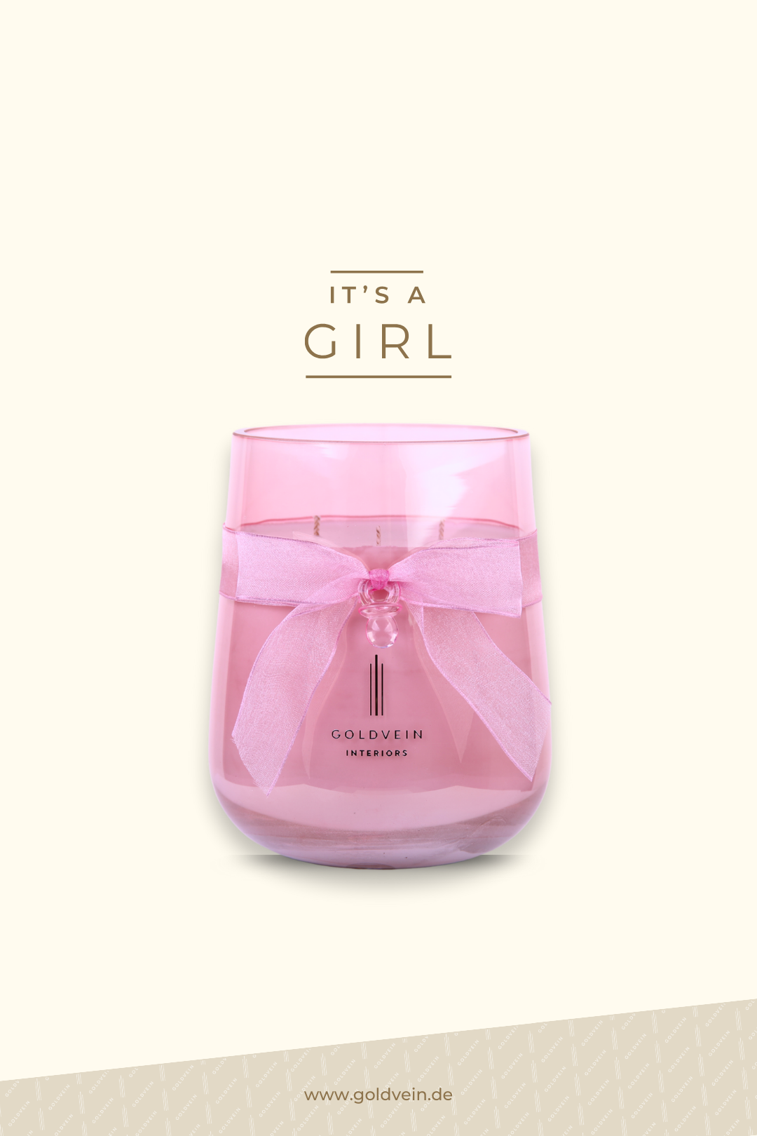 Newborn Candle · Pink · Size Grand No.2