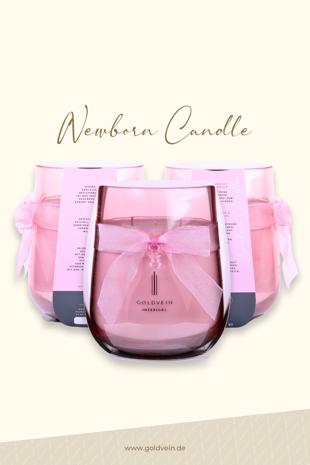 Newborn Candle · Pink · Size Grand No.2