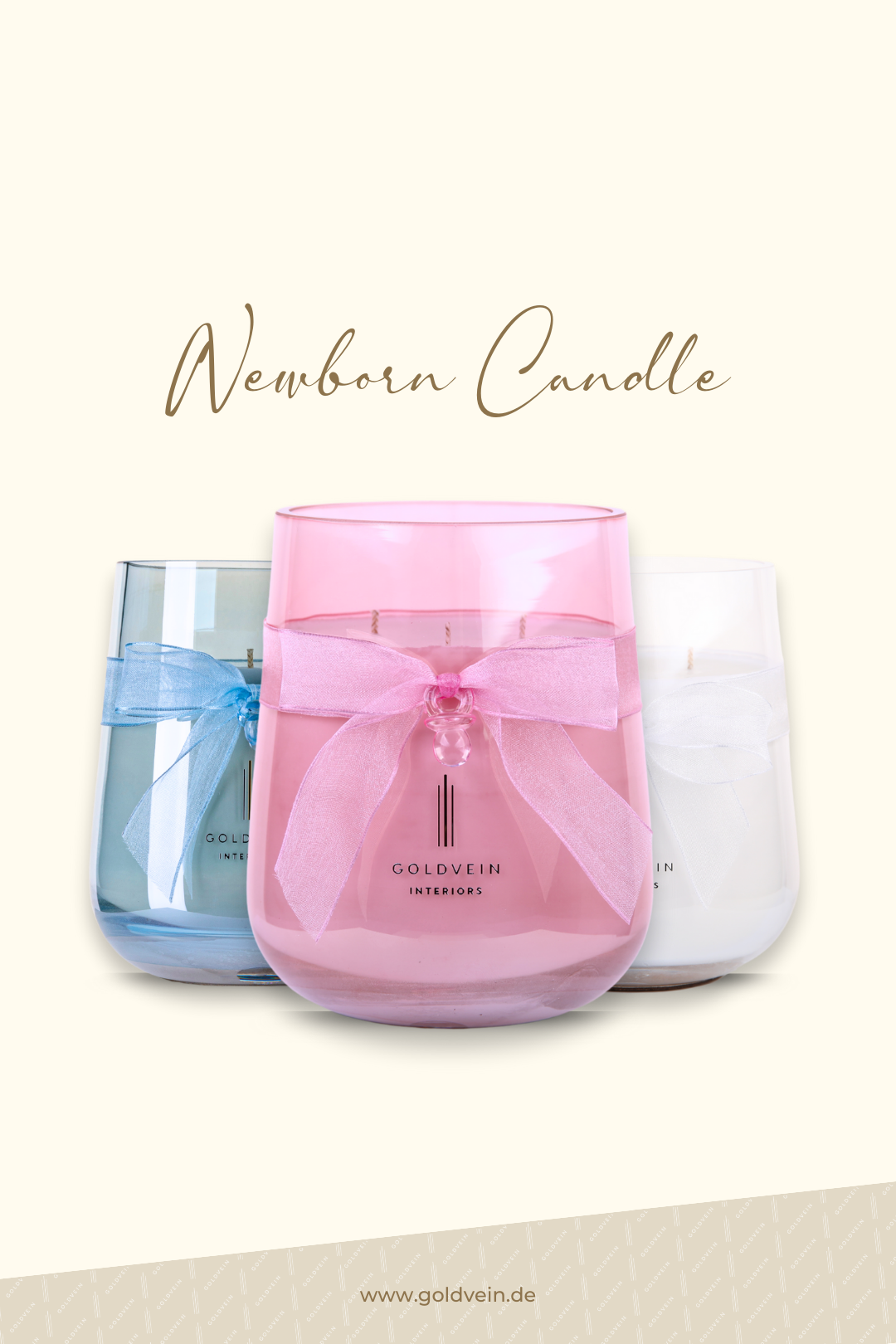 Newborn Candle · Pink · Size Grand No.2
