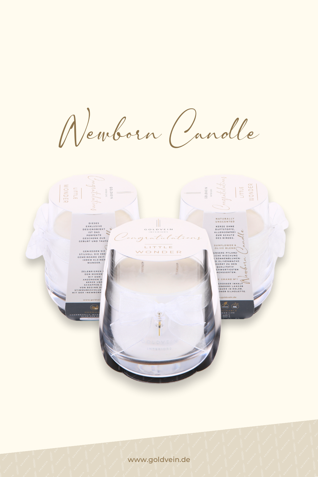 Newborn Candle · White-Clear · Size Grand No.1