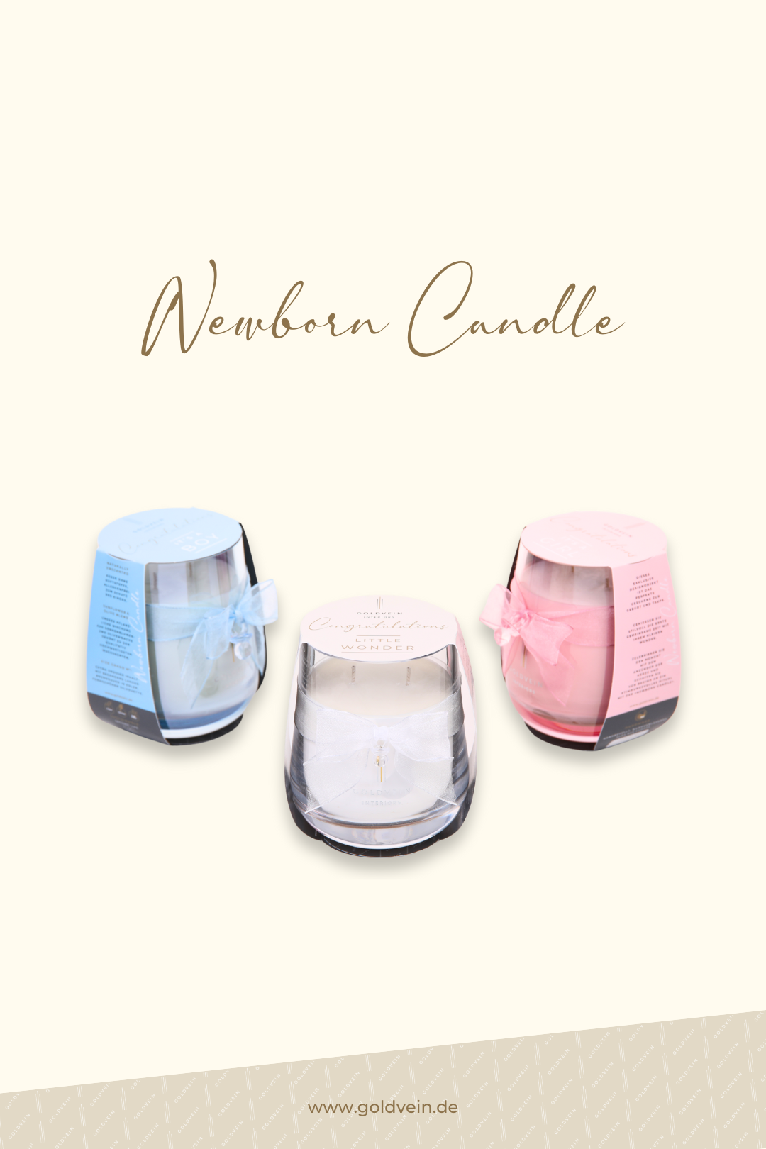 Newborn Candle · Blue · Size Grand No.1