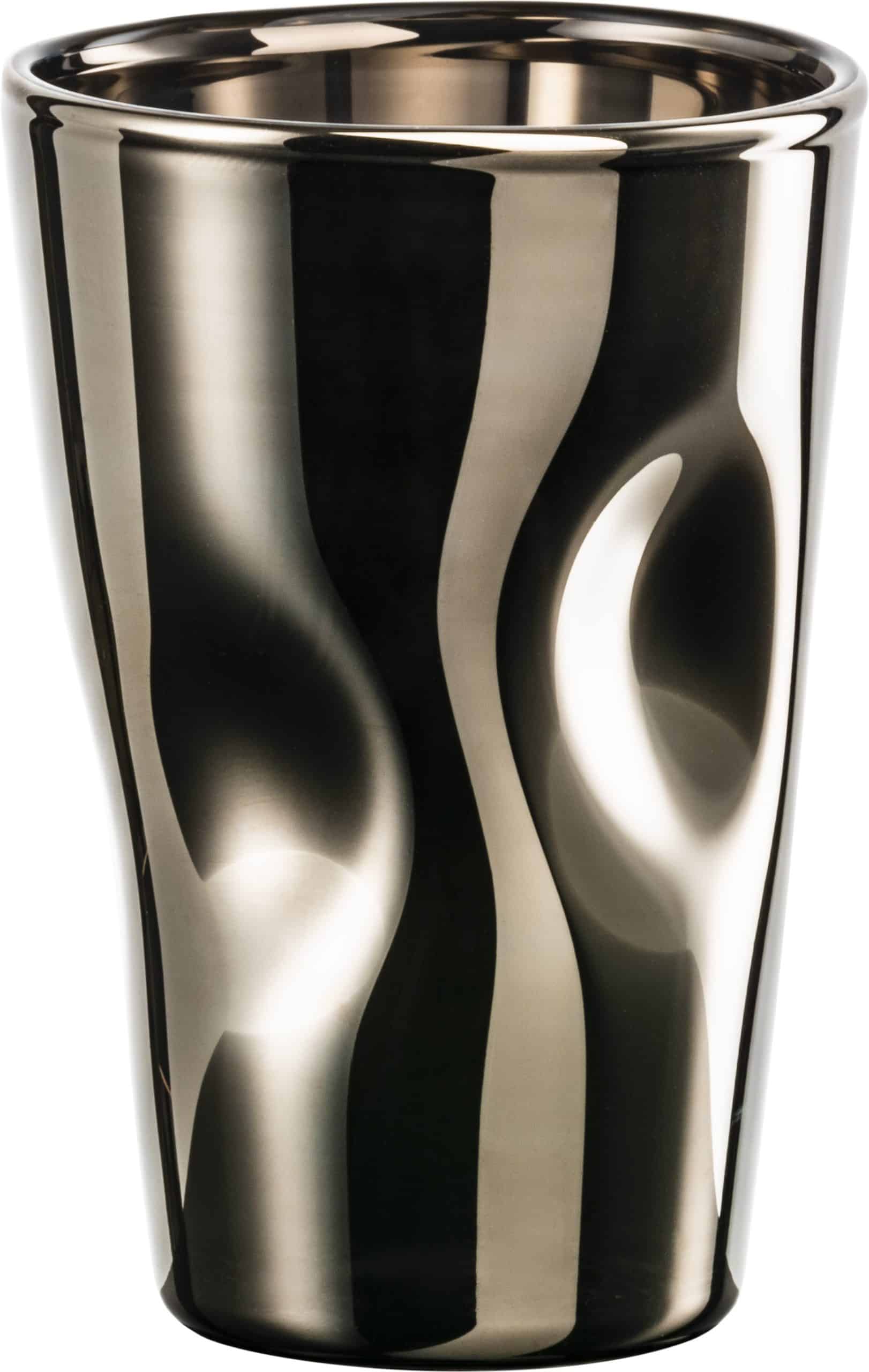 Set aus 2 UNIK Espressogläsern · Edelmetall veredelt