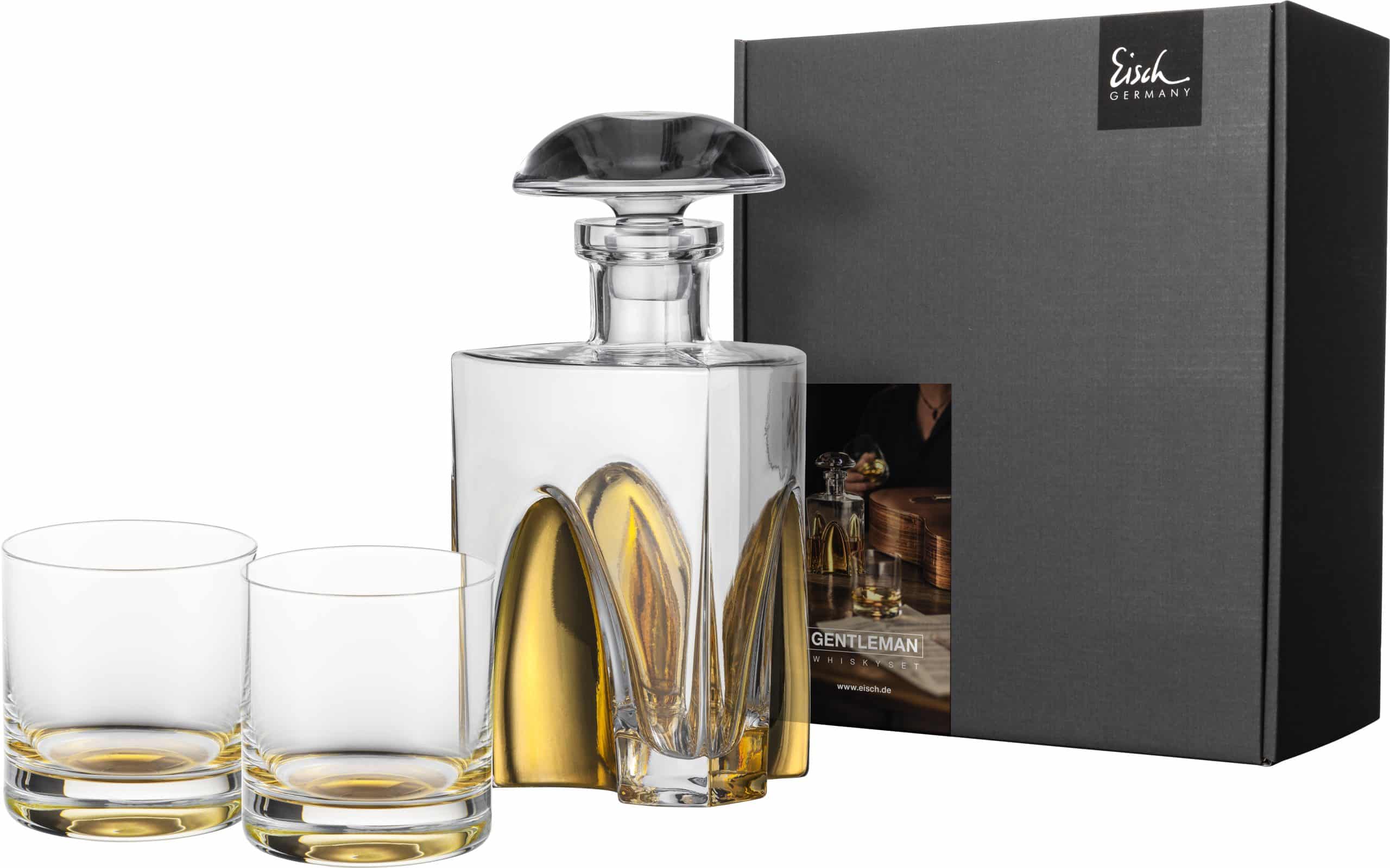 Geschenkset Whisky GENTLEMAN · Edelmetall veredelt