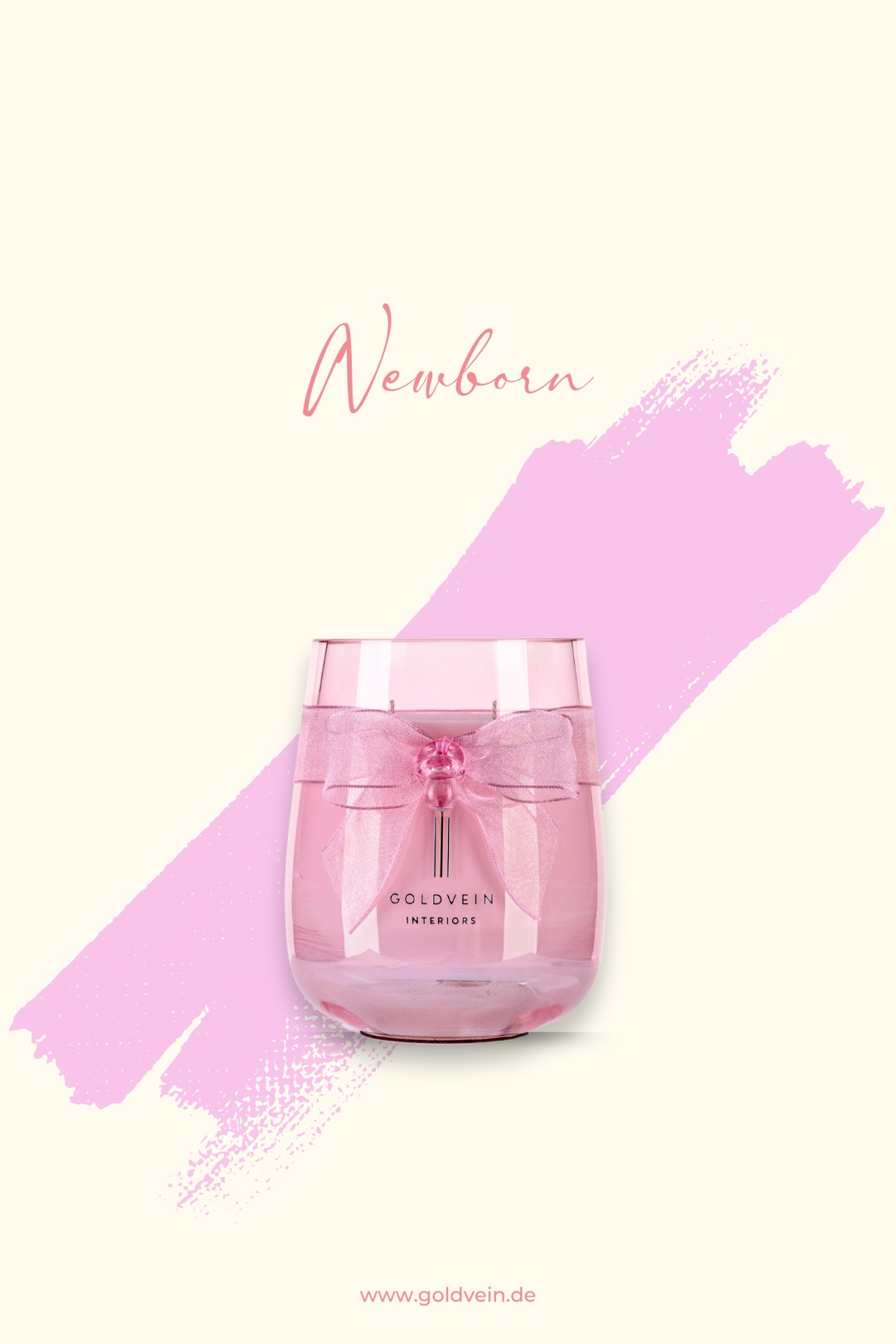 Newborn Candle · Pink · Size Grand No.1