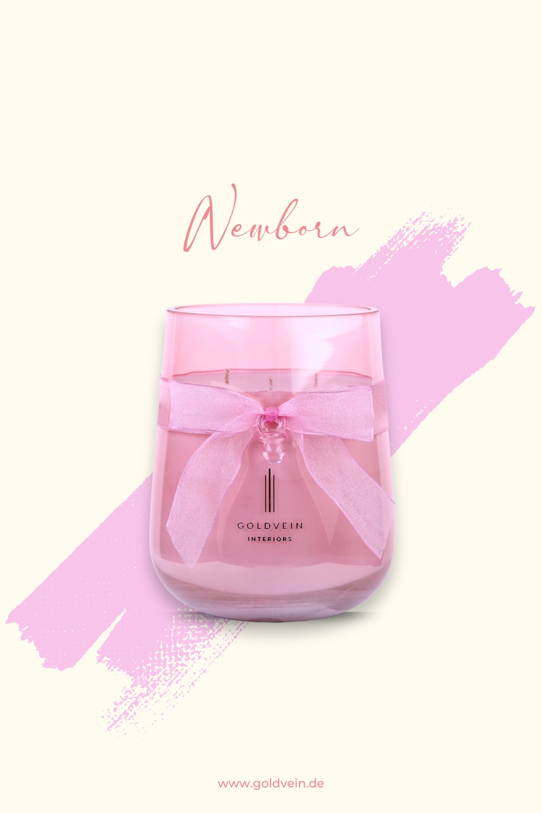 Newborn Candle · Pink · Size Grand No.2
