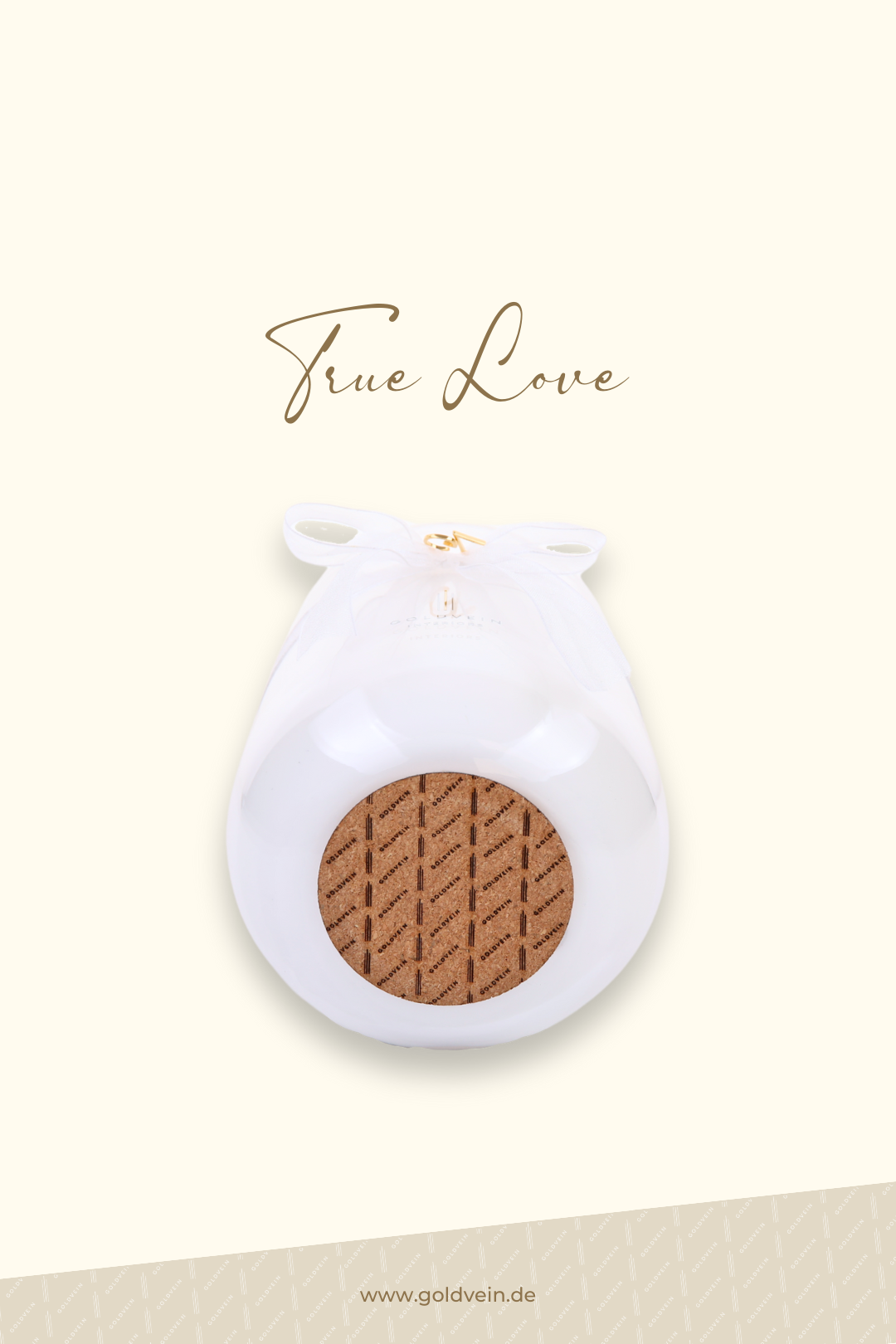 True Love Candle · White-Clear · Size Grand No.2
