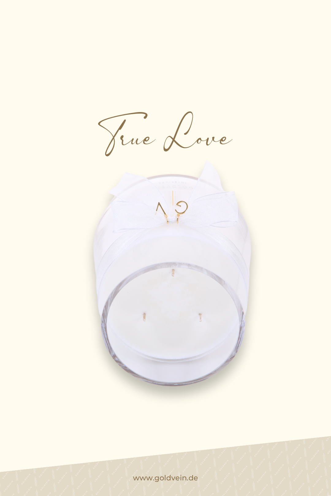 True Love Candle · White-Clear · Size Grand No.2
