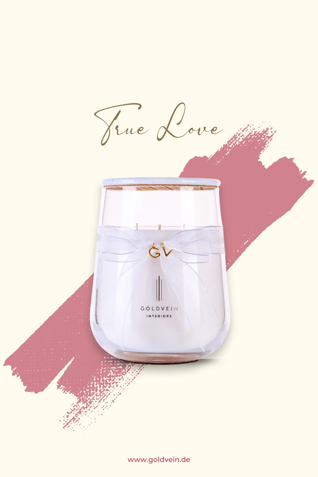 True Love Candle · White-Clear · Size Grand No.2