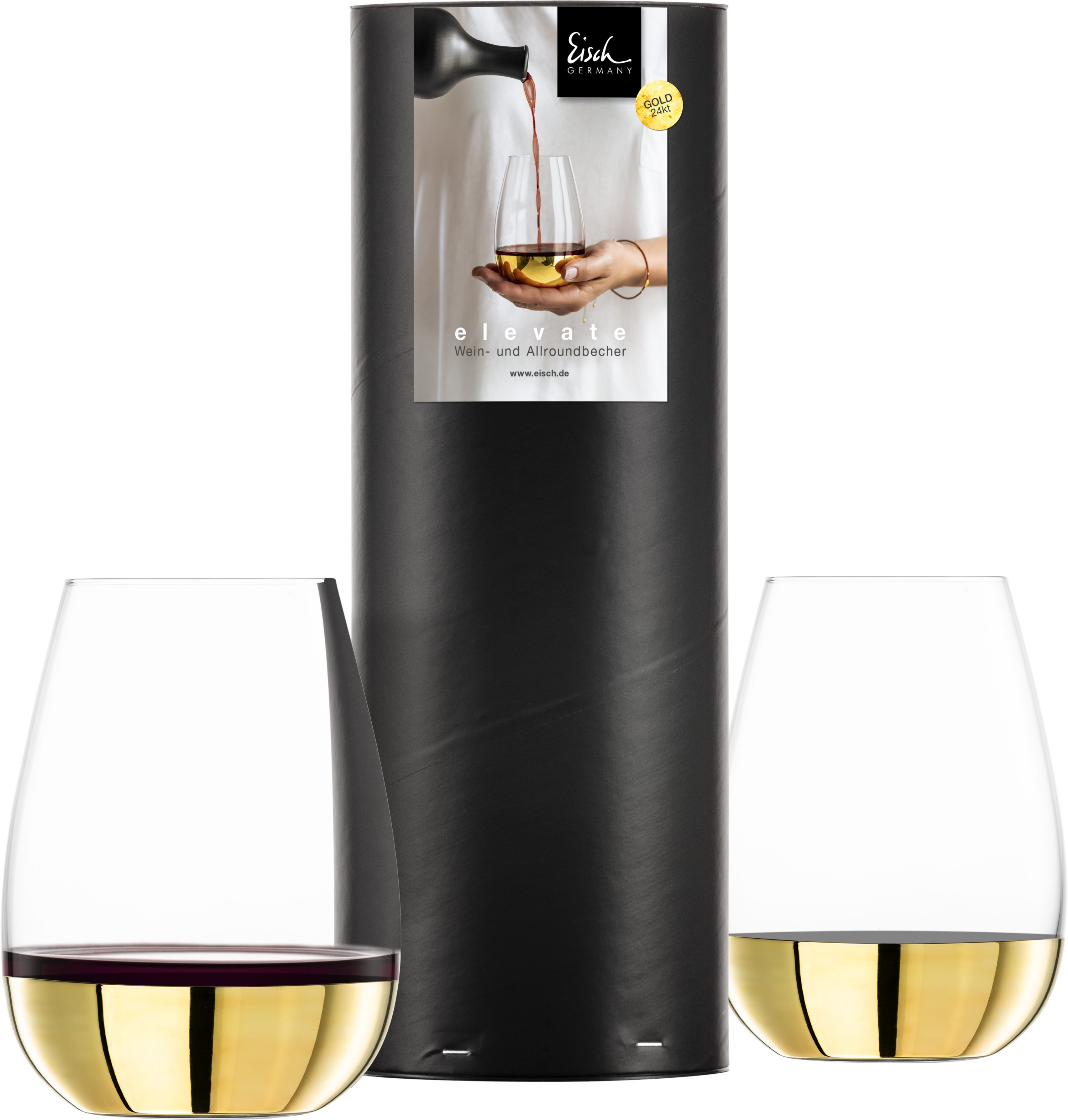 Set aus 2 ELEVATE Weinbecher ⋅ Edelmetall